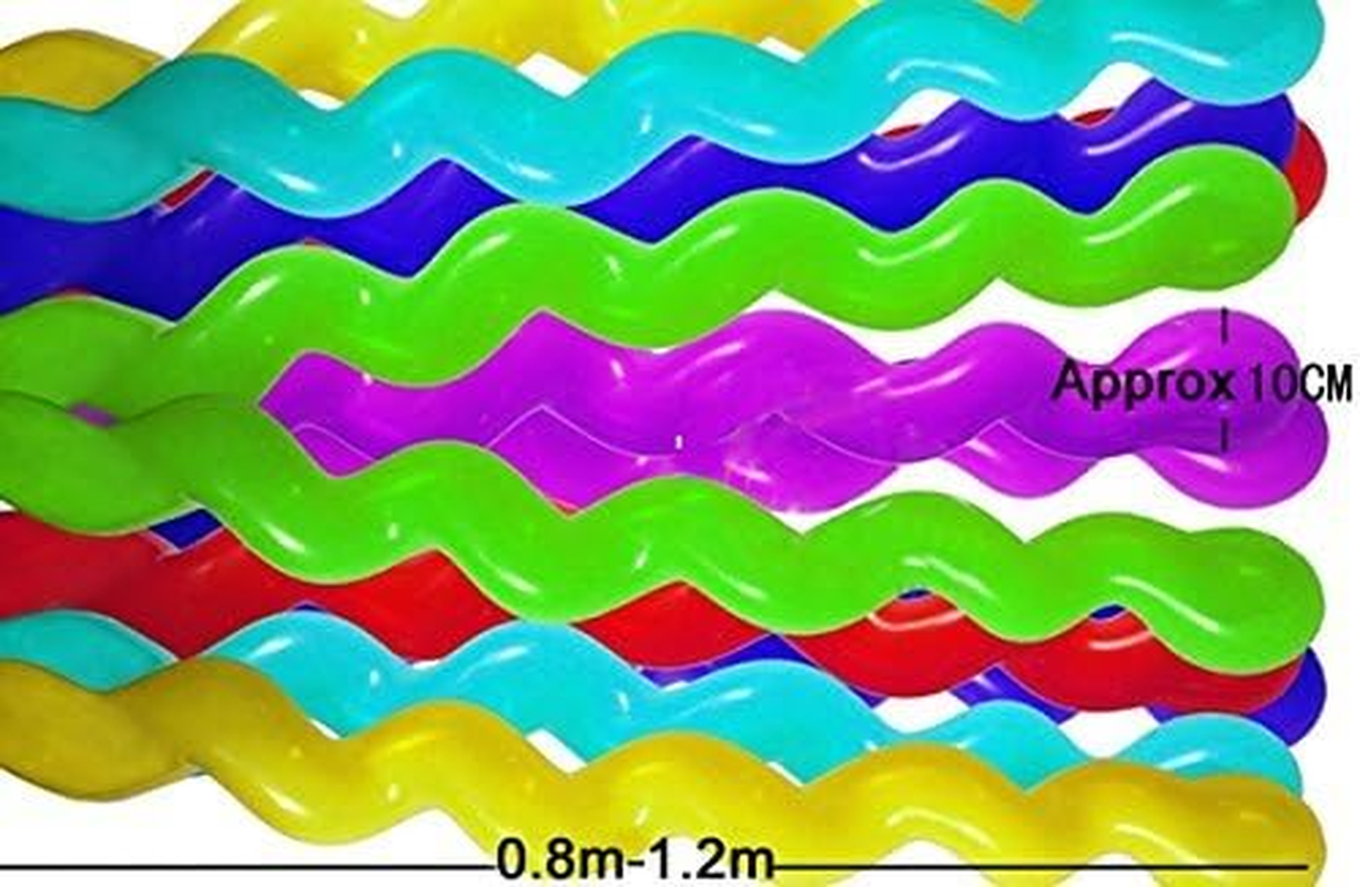 CJESLNA 50 X Latex Spiral Balloons Birthday Festival Party Decoration Mix Colors