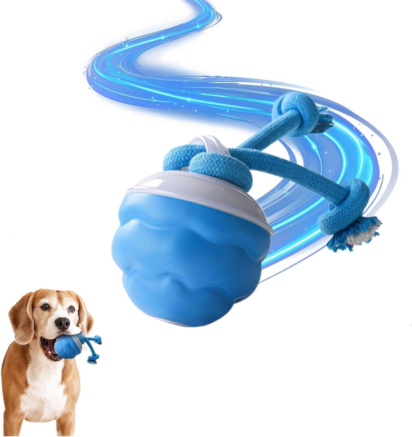 Interactive Dog Ball Toys, Sturdy and Durable Design Intelligent Jumping Ball, Power Tail Dog Toys, Motion-Sensing Rolling and Squeaking Ball, Suitable for Small/Medium-Sized Dogs to Use image number 4