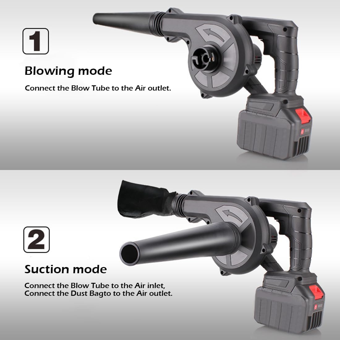 Cordless Leaf Blower Included 21V Battery Powered,Leaf Blower for Lawn Care, Electric Lightweight Mini Leaf Blower image number 3