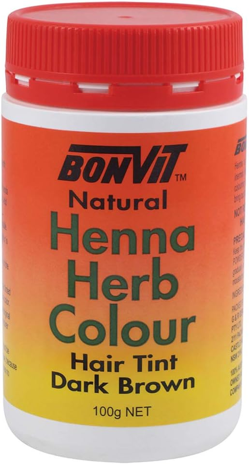 Bonvit Henna Herb Hair Tint Colour 100 G, Dark Red 100 Grams - Auburn image number 6