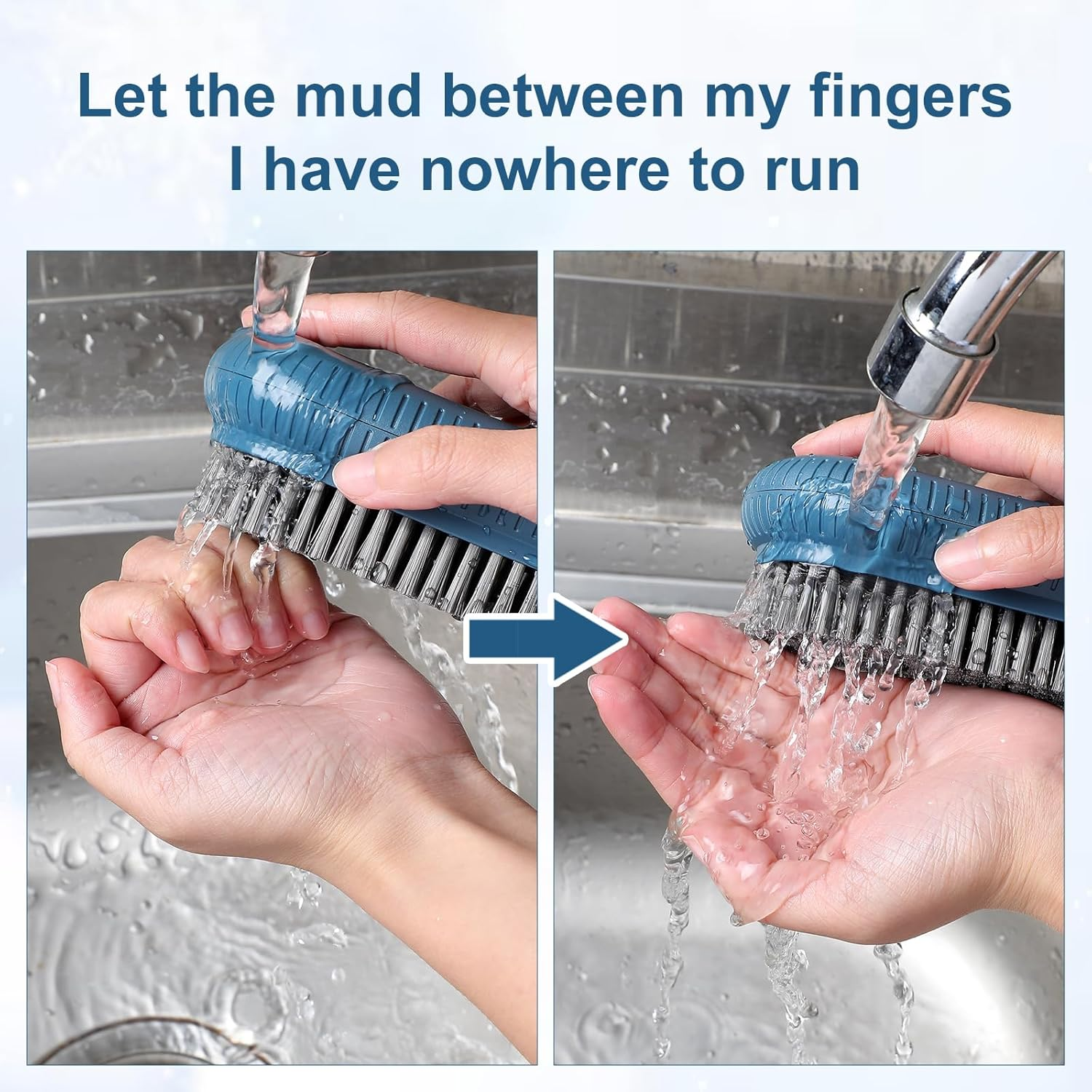 Heclia Heavy Duty Nail Brush with Stiff Bristles Fingernail & Toenail Scrub Brush for Deep Cleaning Hand and Foot Nail Brushes for Men and Women Mechanics Includes Hanging Rope for Easy Storage