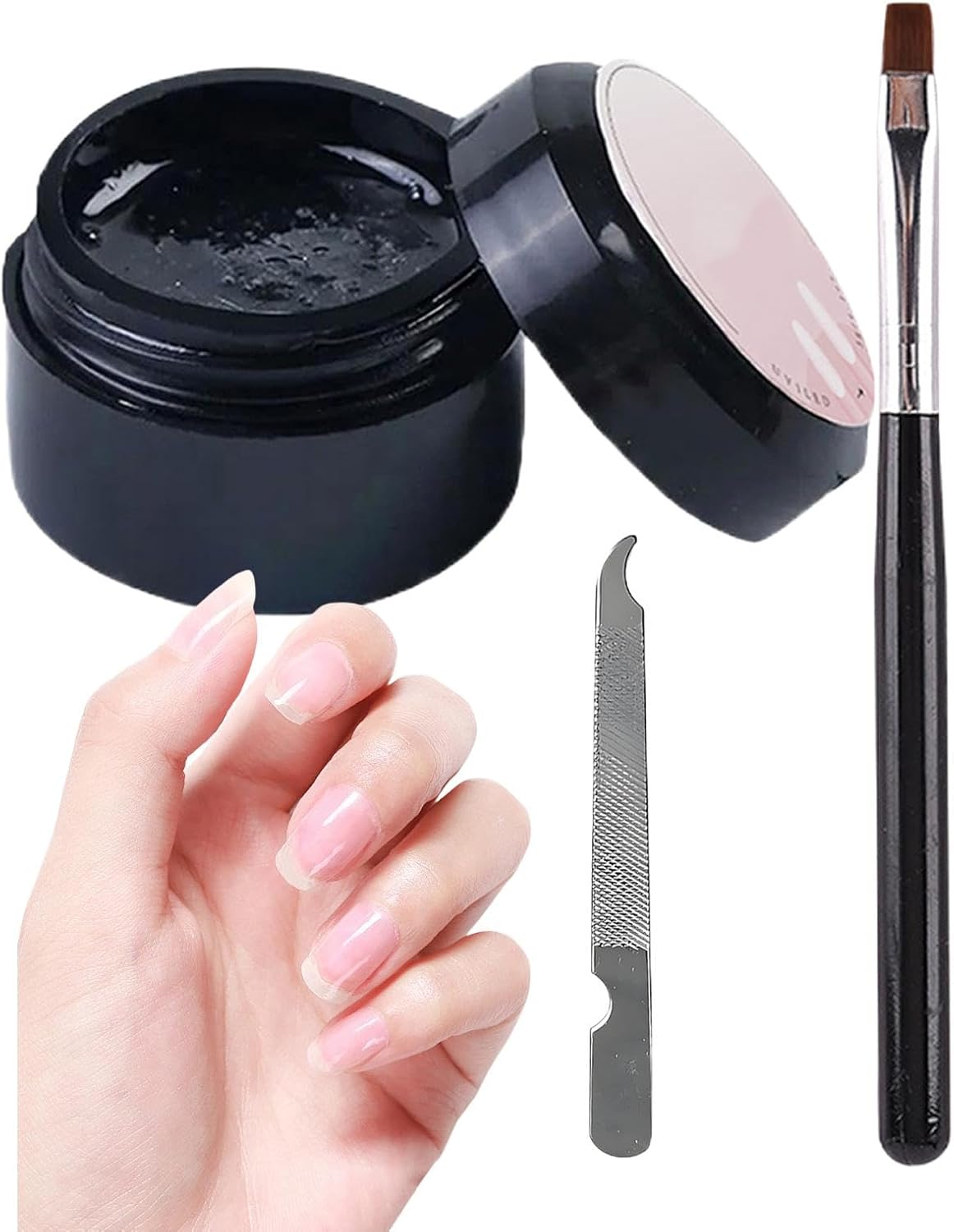 Nail Repair Kit - Professional Gel Nail Repair Manicure Tools | Strengthening Manicure Set, Home Quick Fix Solution for Cracked Broken Split Natural image number 1
