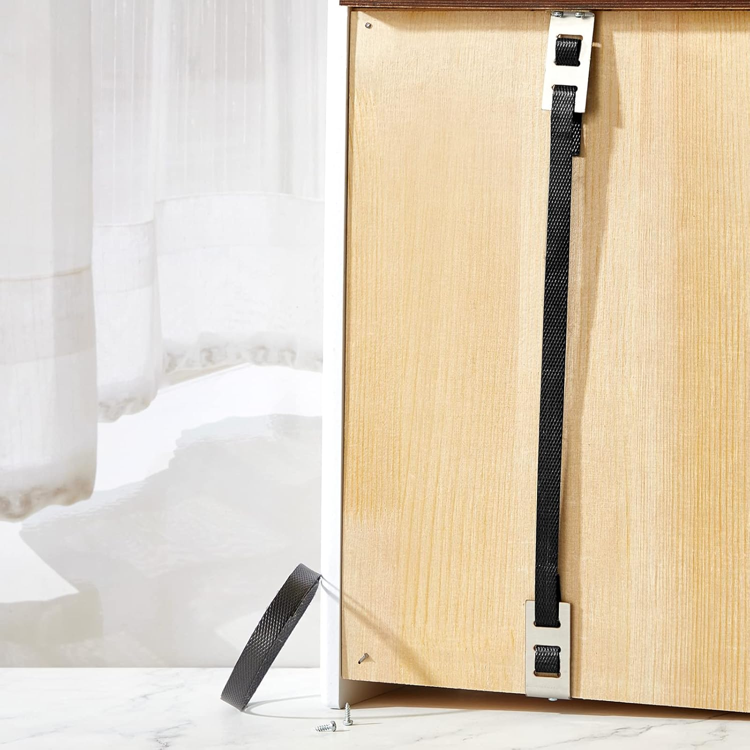 Dunzy 6 Set Drawer Repair Kit Drawer Support Brackets Includes Screws for Reinforcing and Repairing Broken Sagging Wood Drawers Furniture Hardware Accessories image number 5