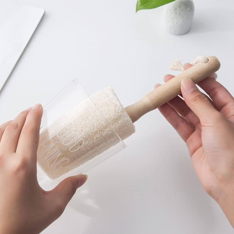 IKAAR Bottle Brush Glass Brush Loofah Cleaning Brush for Water Bottle, Glassware, Drinking Cups, Baby Bottles image number 2