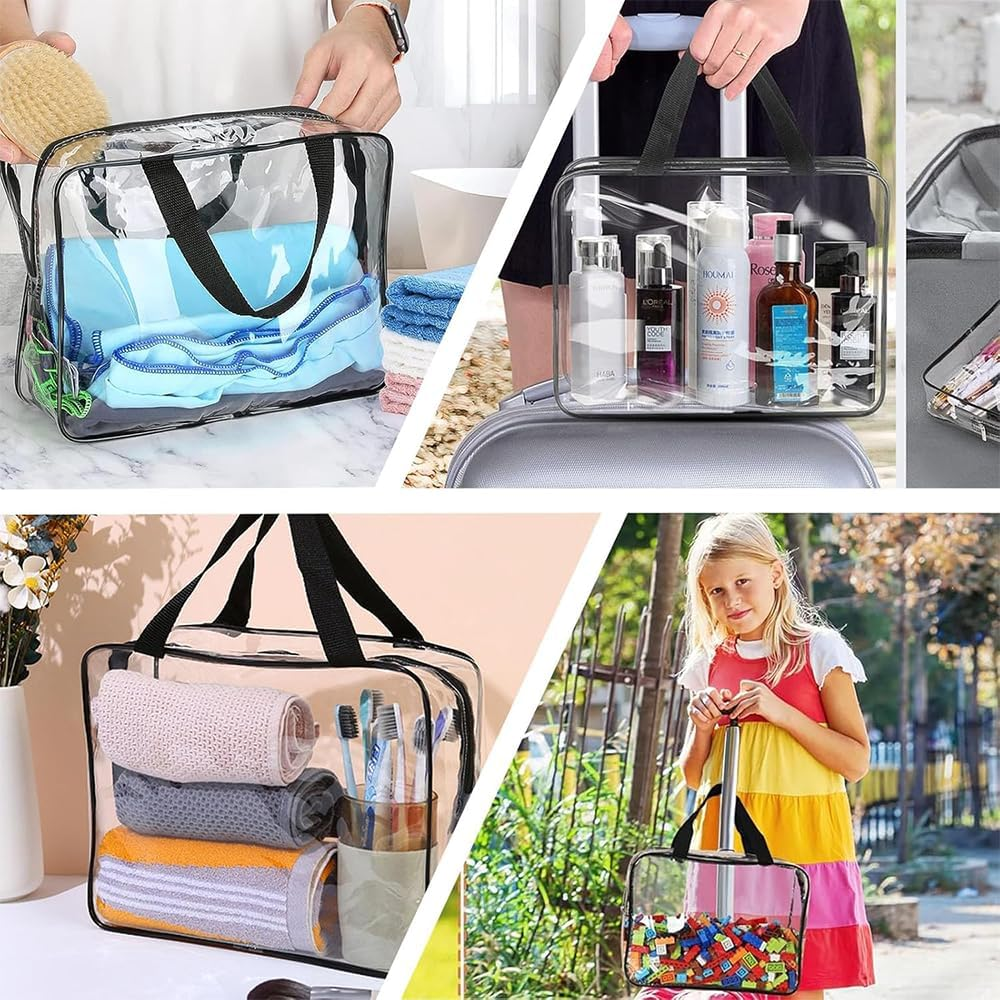 Toy Storage Bags with Labels, Set of 4, Clear PVC, Large Size, for Building Blocks, Board Games, Puzzles image number 6