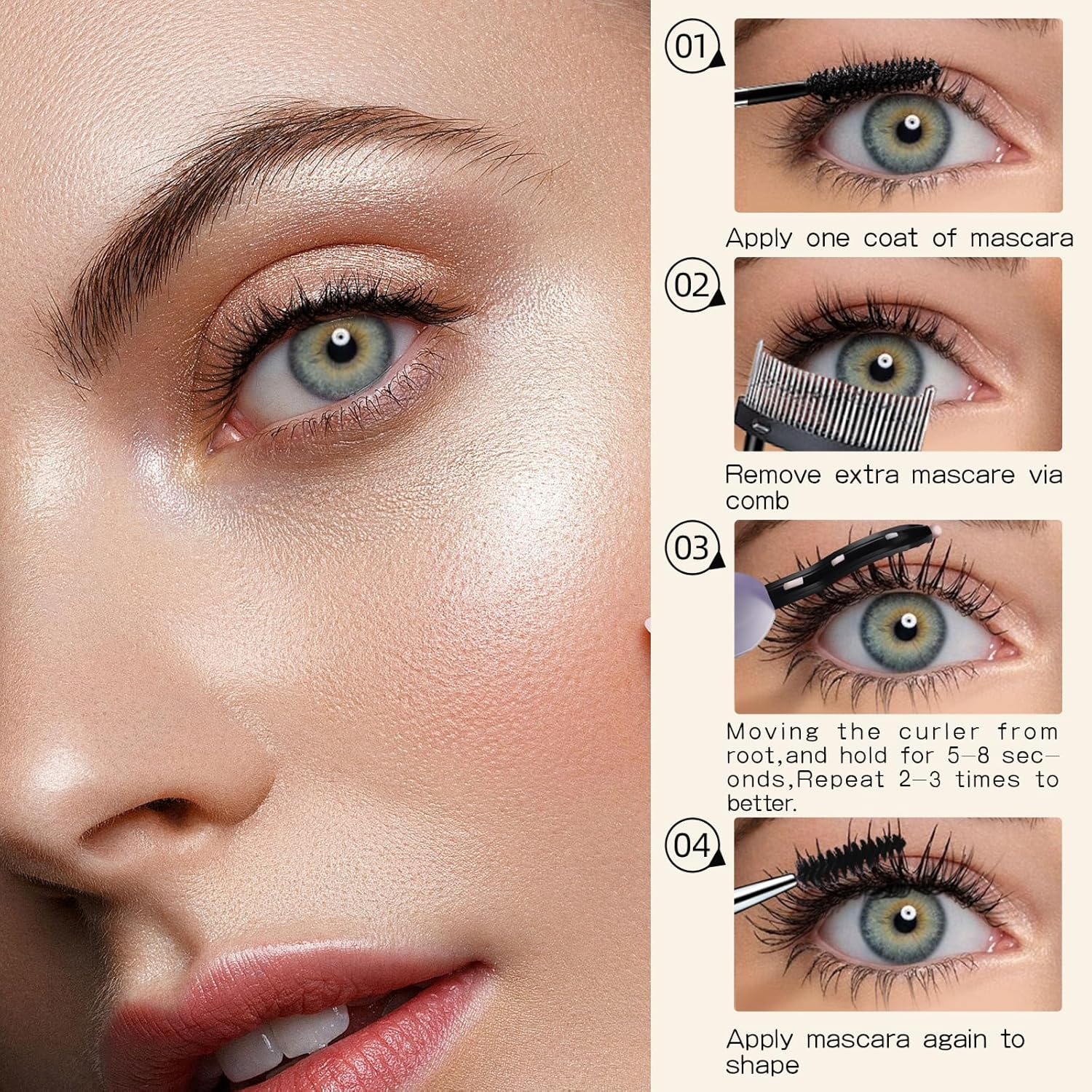 ZAPAL Heated Lash Curler, S600 Heated Eyelash Curler Rechargeable, Intelligent Power off Electric Eyelash Curler Heated, Quickly 24 Hs Lasting Natural Makeup for Woman (Snow White/Silver, S600-148MM) - Angel Blue/Silver image number 5