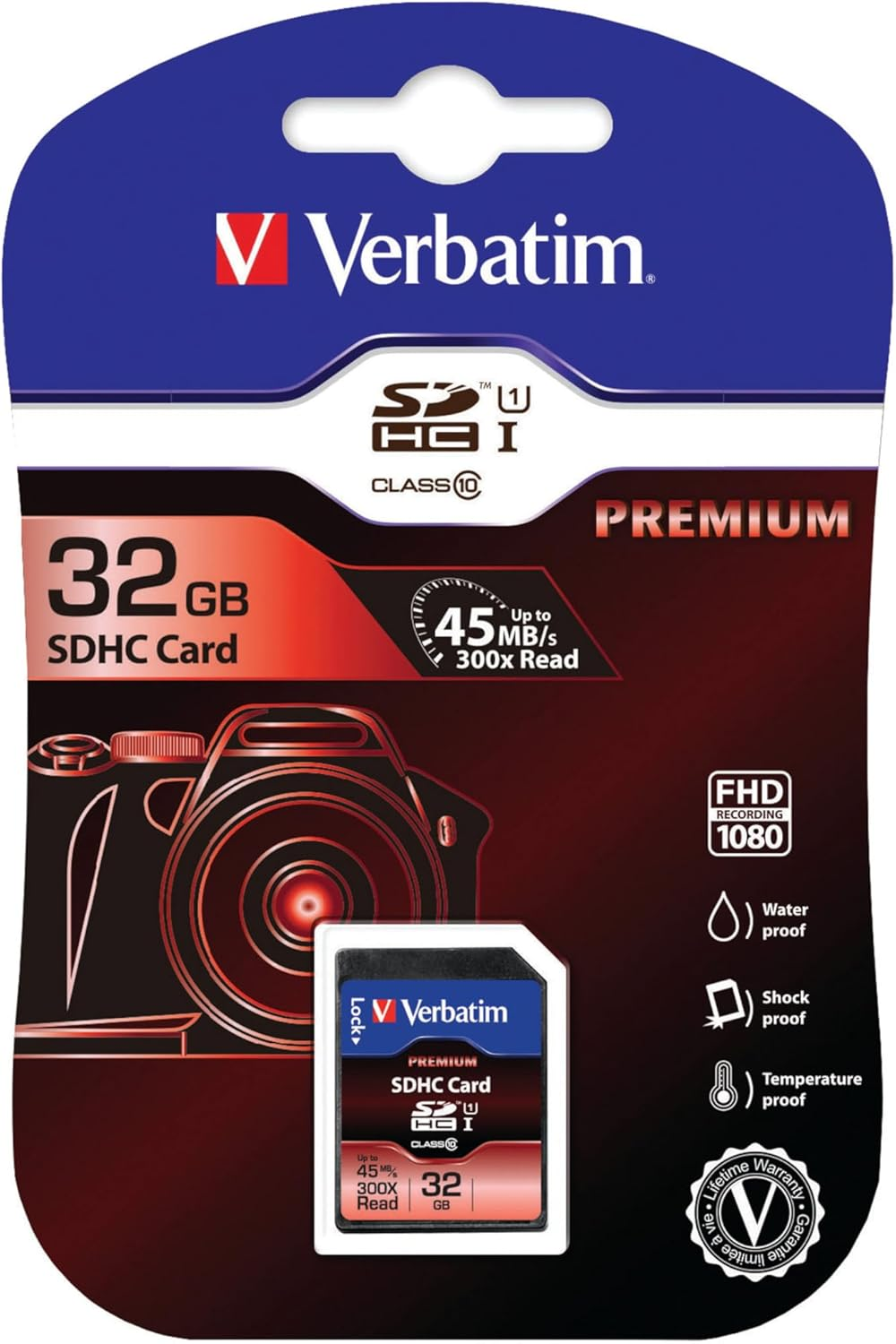 Verbatim SDHC, Black, 32 GB image number 1
