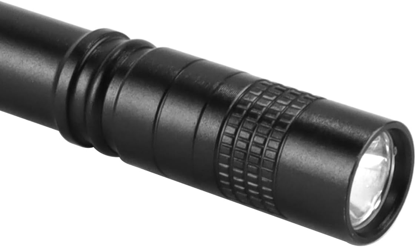 Aluminum Alloy Pen Style Mini Flashlight 2Xaaa Battery Powered 120LM Bright UV Light Portable for Home Outdoor Use image number 6