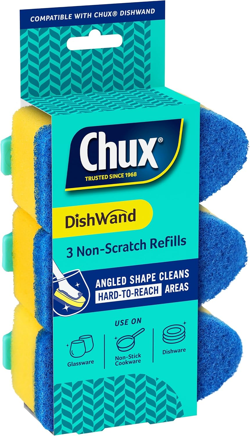 Chux Non-Scratch Dishwand Sponge Scourer Refills (Pack of 3) image number 2