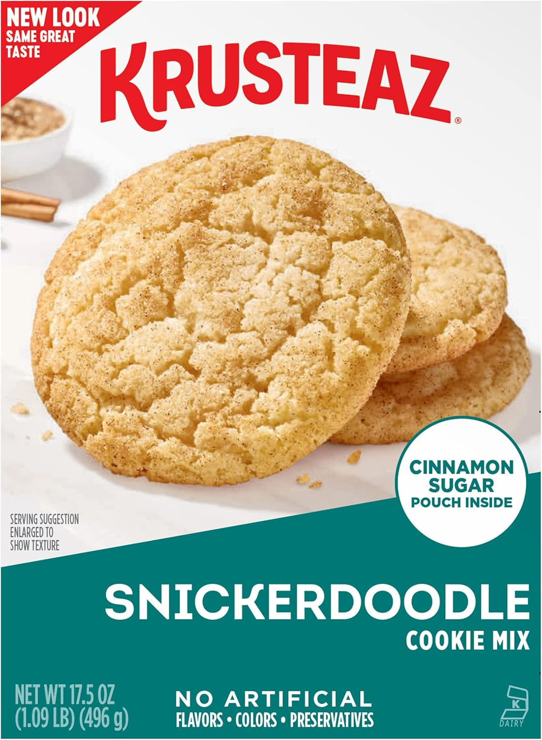 Krusteaz Bakery Style Cookie Mix, Triple Chocolate Chunk, 15.5-Ounce Boxes (Pack of 12) - Snickerdoodle