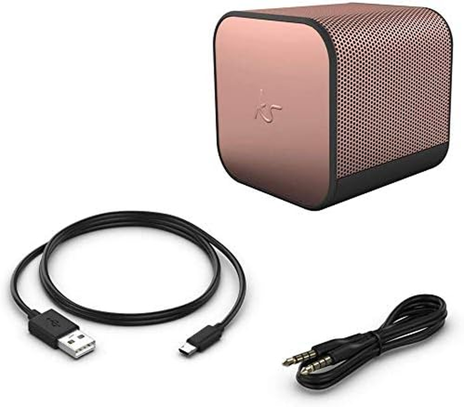 Kitsound Boom Cube Metallic Portable Rechargeable Wireless Bluetooth Speaker, Rose Gold image number 6