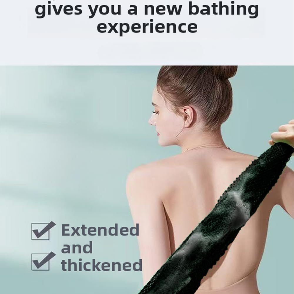 African Net Sponge,Black Exfoliating Wonder, Stretchable, Durable, Suitable for Full Body Use,Nylon Net,Bath Towels,Back Scrubber Back Brush, image number 4