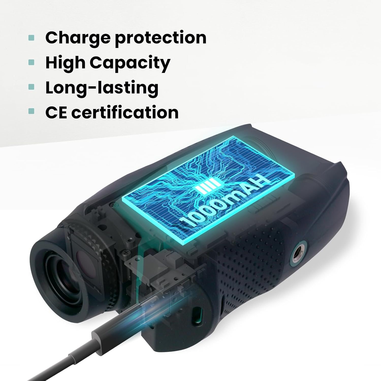 Mileseey Laser Rangerfinder for Golf 1500Yd, &plusmn;0.5Yd Accuracy, Distance, Angle Compensation, Speed, Angle Compensation Rangefinder for Golf, with Rechargeable Cable image number 2