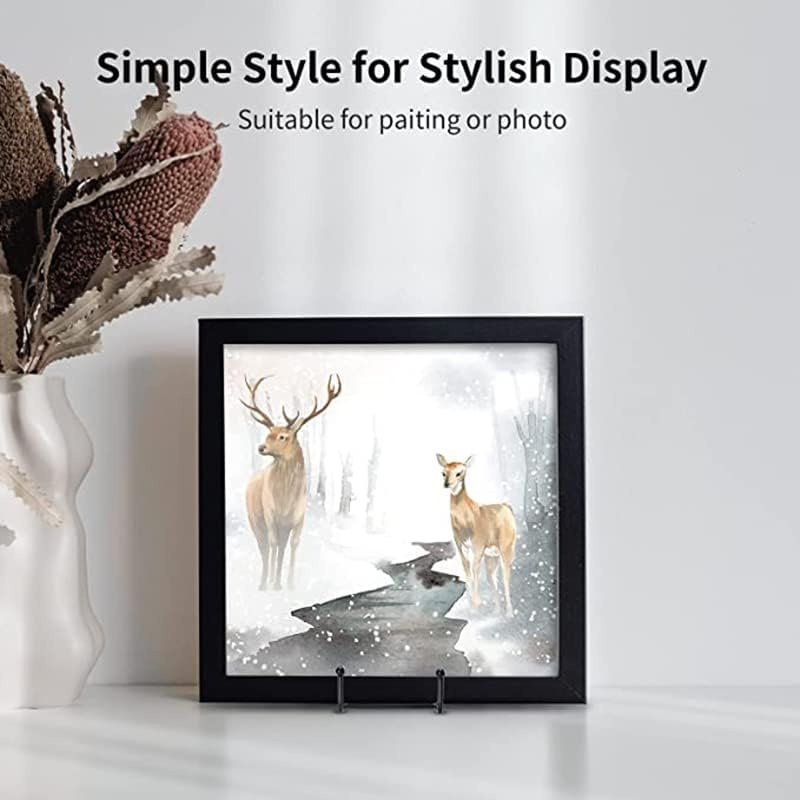 3 Pcs 6'' Display Photo Stand Decorative Plate Display Stand Iron Easel Stand Book Display Stand Tabletop Art (Black) image number 5