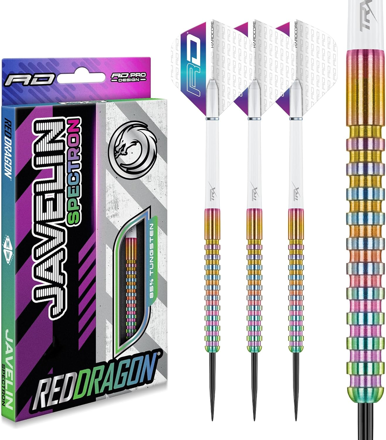 RED DRAGON Javelin Spectron Premium Tungsten Darts Set with Flights and Stems image number 1