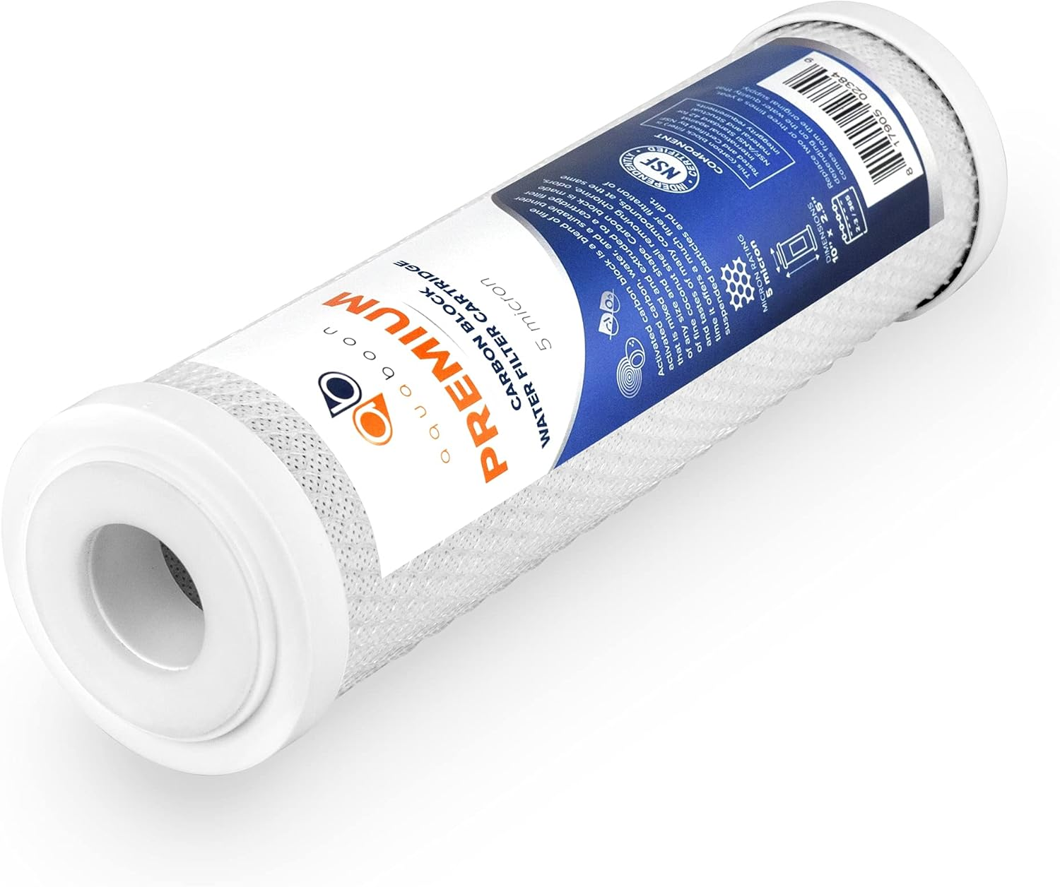 Aquaboon Premium Whole House Replacement Water Filter Cartridge | Coconut Shell Activated Carbon Block CTO | Universal 5 Micron 10 X 2.5 Inch Cartridge | Compatible with Whirlpool WHA2BF5, 3 Pack image number 2