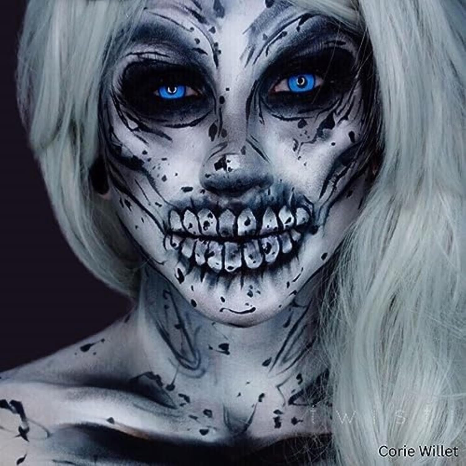 Mehron Makeup Liquid Face and Body Paint (1 Oz) (BLACK) - Black image number 2