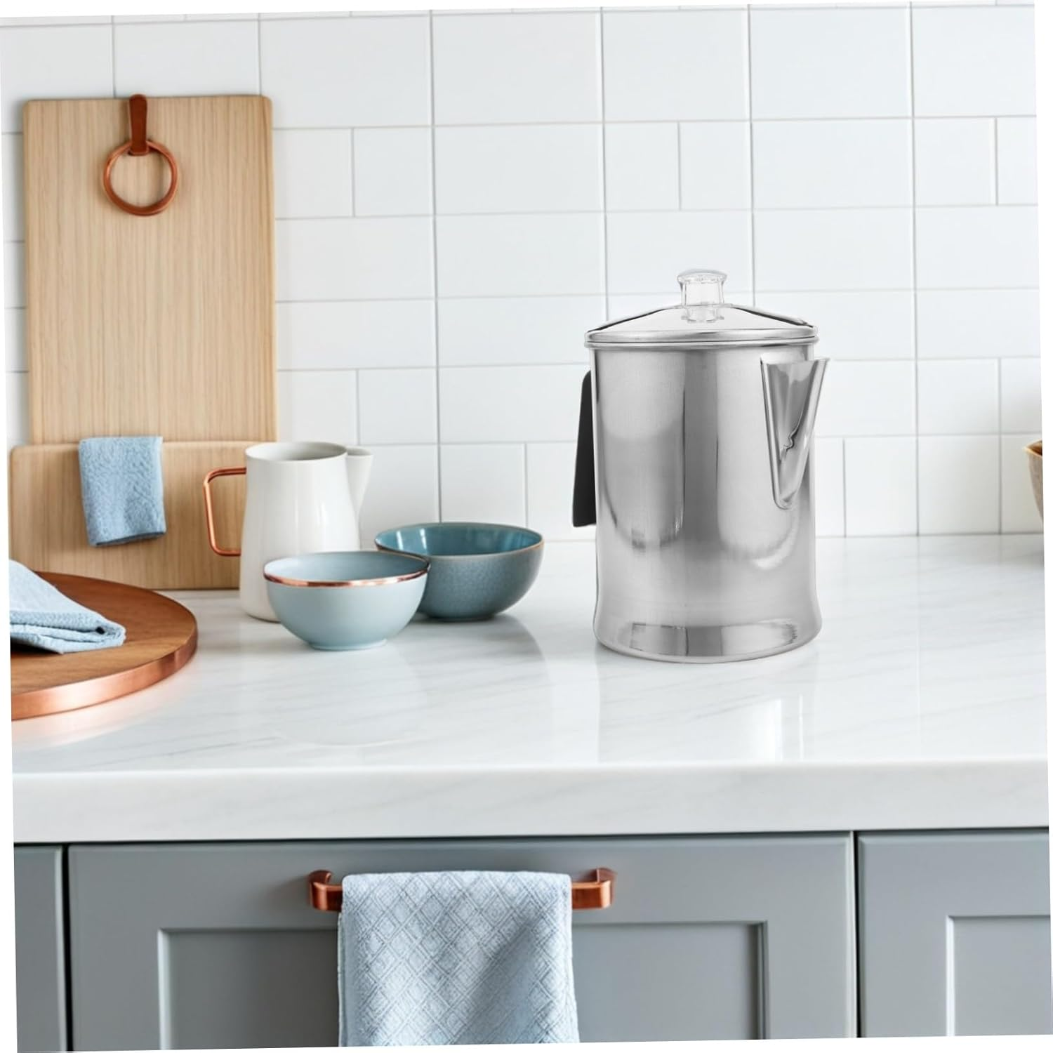 HAKIDZEL Aluminum Camping Coffee Kettle with Handle Large Capacity Portable Pitcher for Outdoor Hiking Travel Office Brewing Coffee Tea and Hot Water image number 5