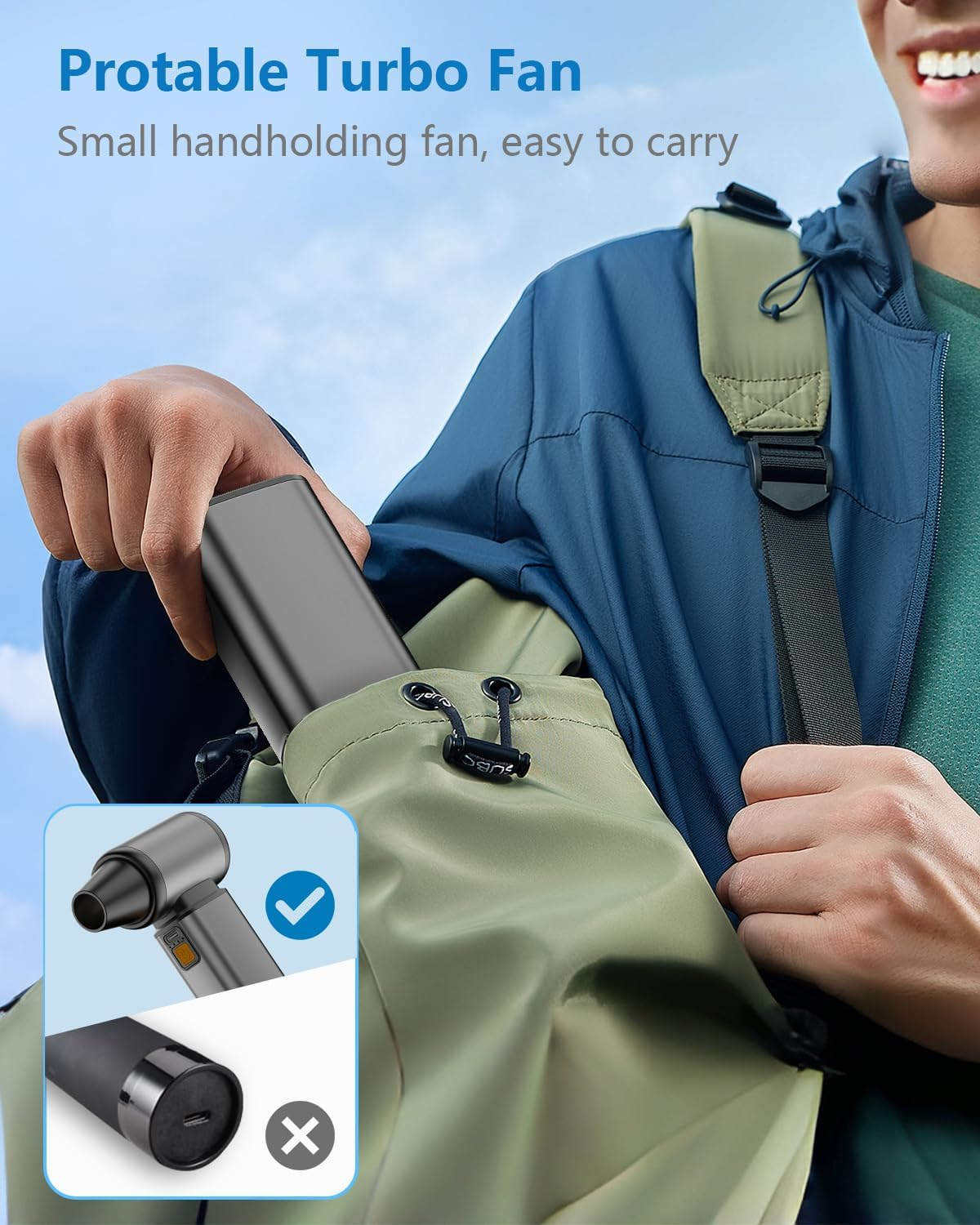 Compressed Air Duster, Super Power Metal Body Electric Air Duster Rechargeable Brushless Motor Durable Blower Stepless Speed Adjustable Dust Blower for Computer Outdoor House Car image number 2