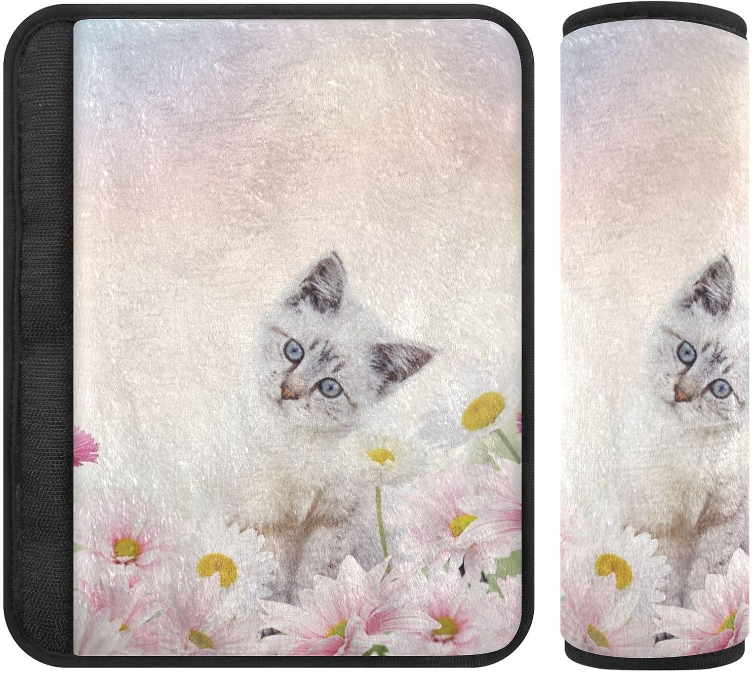 Farm Cow Soft Seatbelt Covers, Padded with Cotton, Shoulder Pad for Bag Strap, Car Seat Belt Pads for Kids