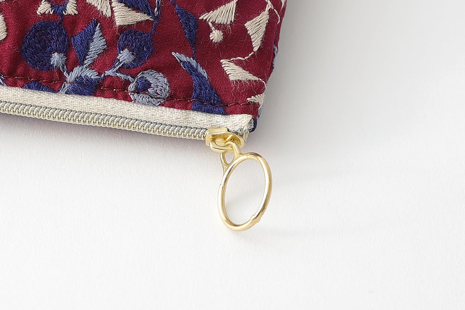 Ddintex Ten to Sen Basic Pouch, Bird, Purple, 5.9 X 4.1 X 1.8 Inches (15 X 10.5 X 4.5 Cm) [Using Dot and Line Embroidery Fabric] image number 3