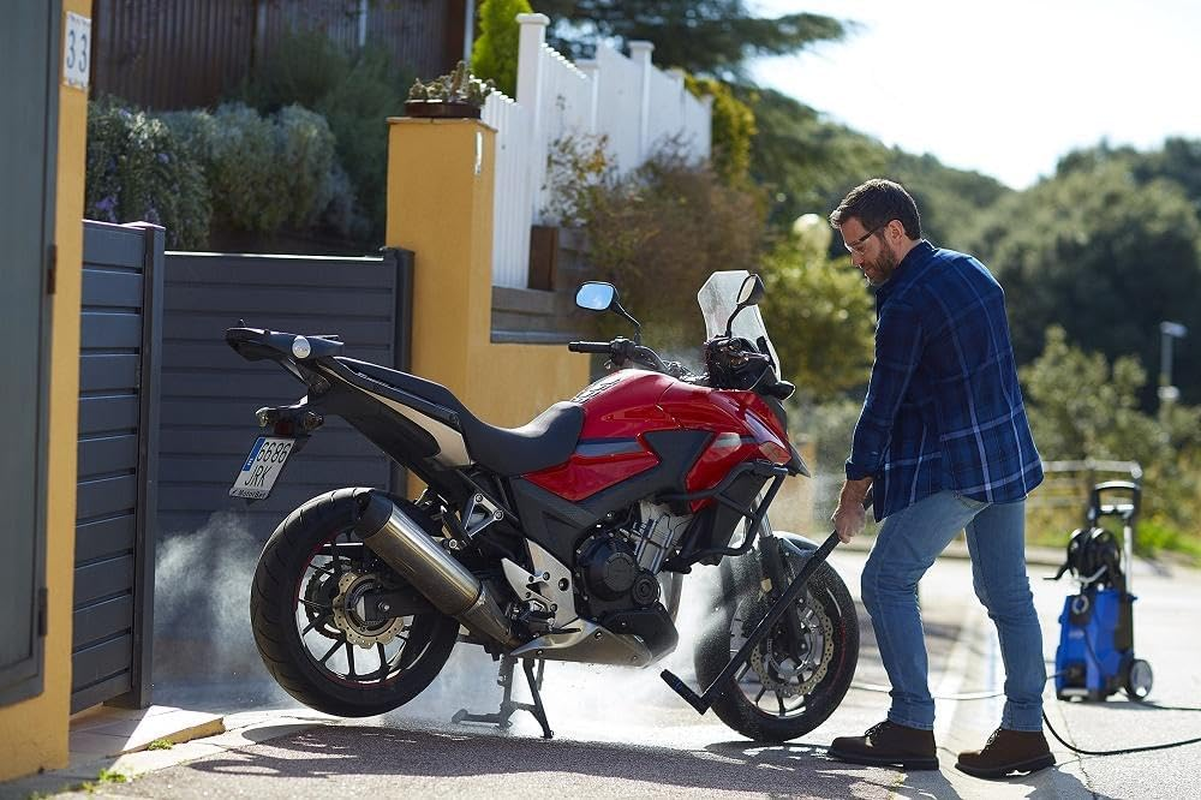 Nilfisk 6411138 Multi Angle Nozzle Pressure Washer Attachment &ndash; Compatible with Pressure Washers &ndash; Ideal for Auto & Car Washing, Gutters, Roofs and Hard-To-Reach Areas, Black, Blue image number 2