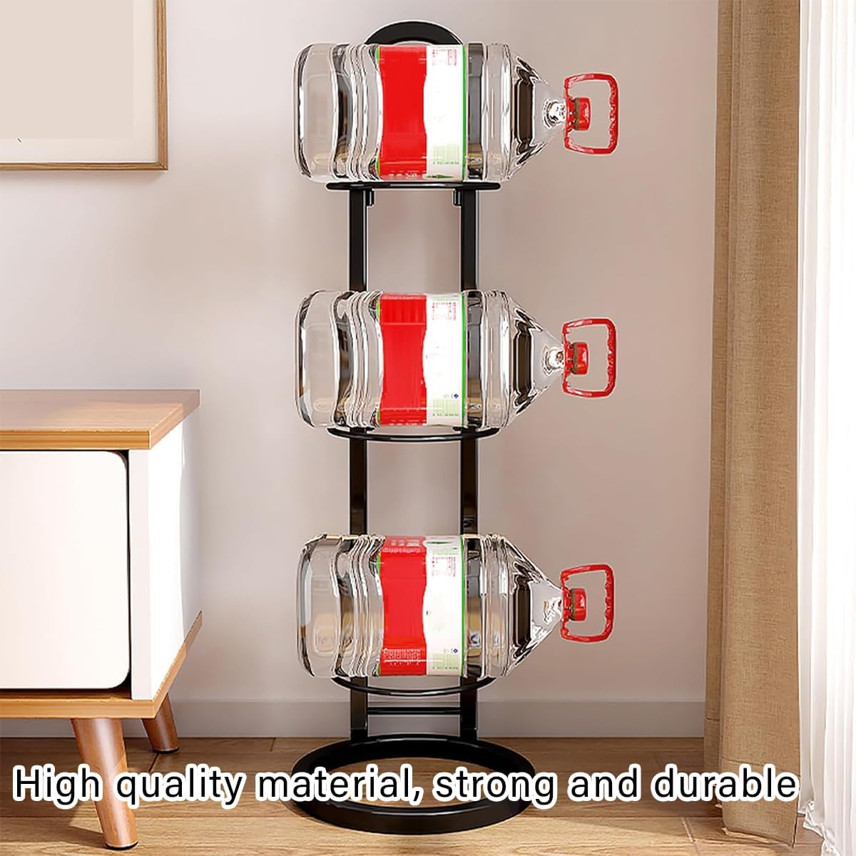 AIMALL 3-Layer or 4-Layer Ball Storage Rack Basketball Organizer Stand with Durable Metal Frame and Anti-Slip Base for Indoor Sports Room image number 5