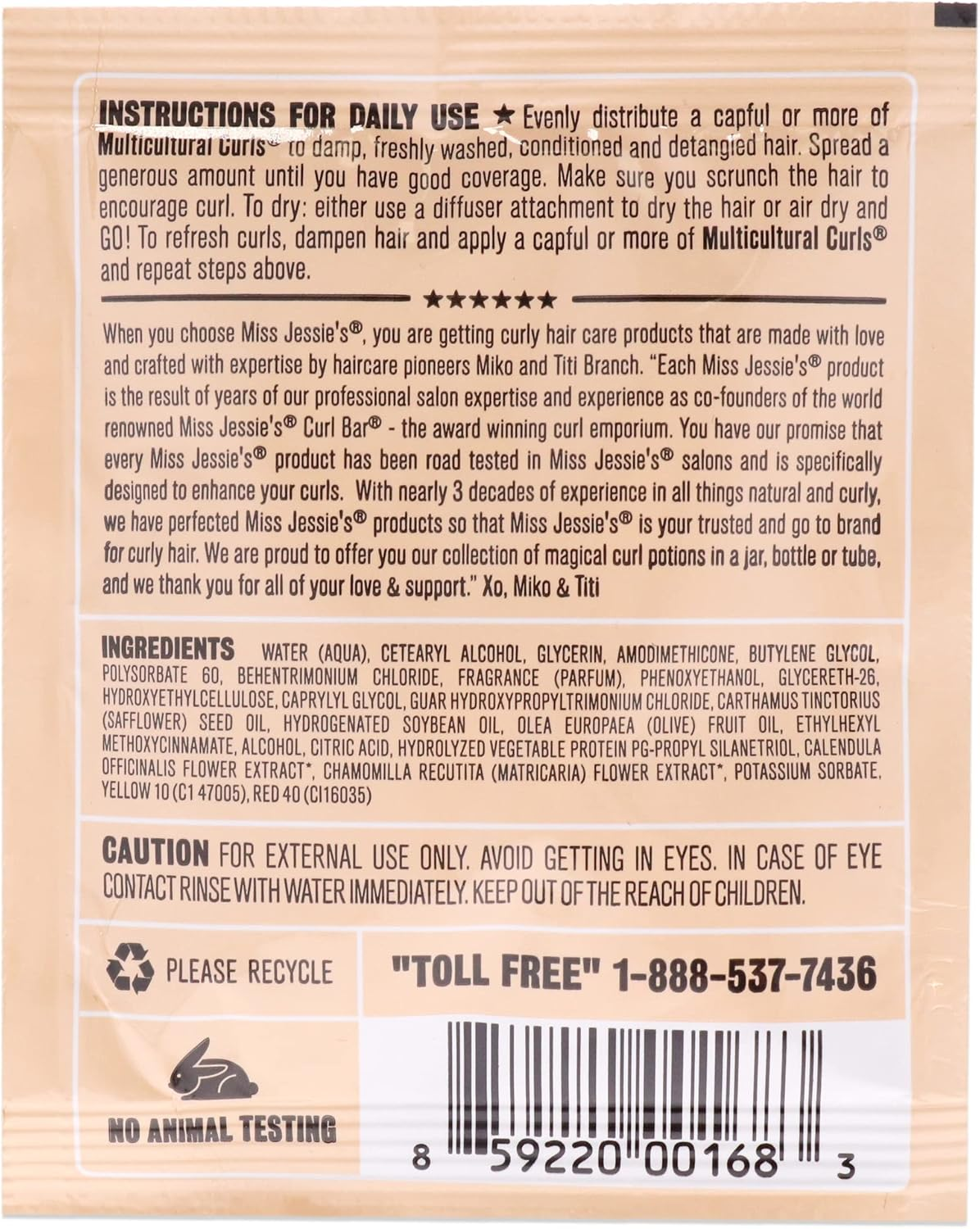 Miss Jessie'S Multi Cultural Curls for Unisex 1 Oz Cream (Pack of 2) image number 1