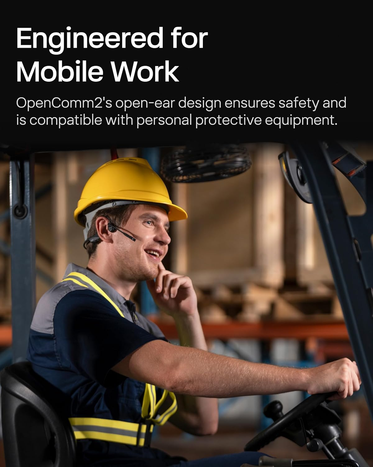 SHOKZ Opencomm2 2025 Upgrade Bone Conduction Headset, Open-Ear Bluetooth Headphones with Noise Cancelling Mic, Wireless Earphones for Work, Call, Meeting, Driving, 16H Talktime - Adapter Usb-C image number 5