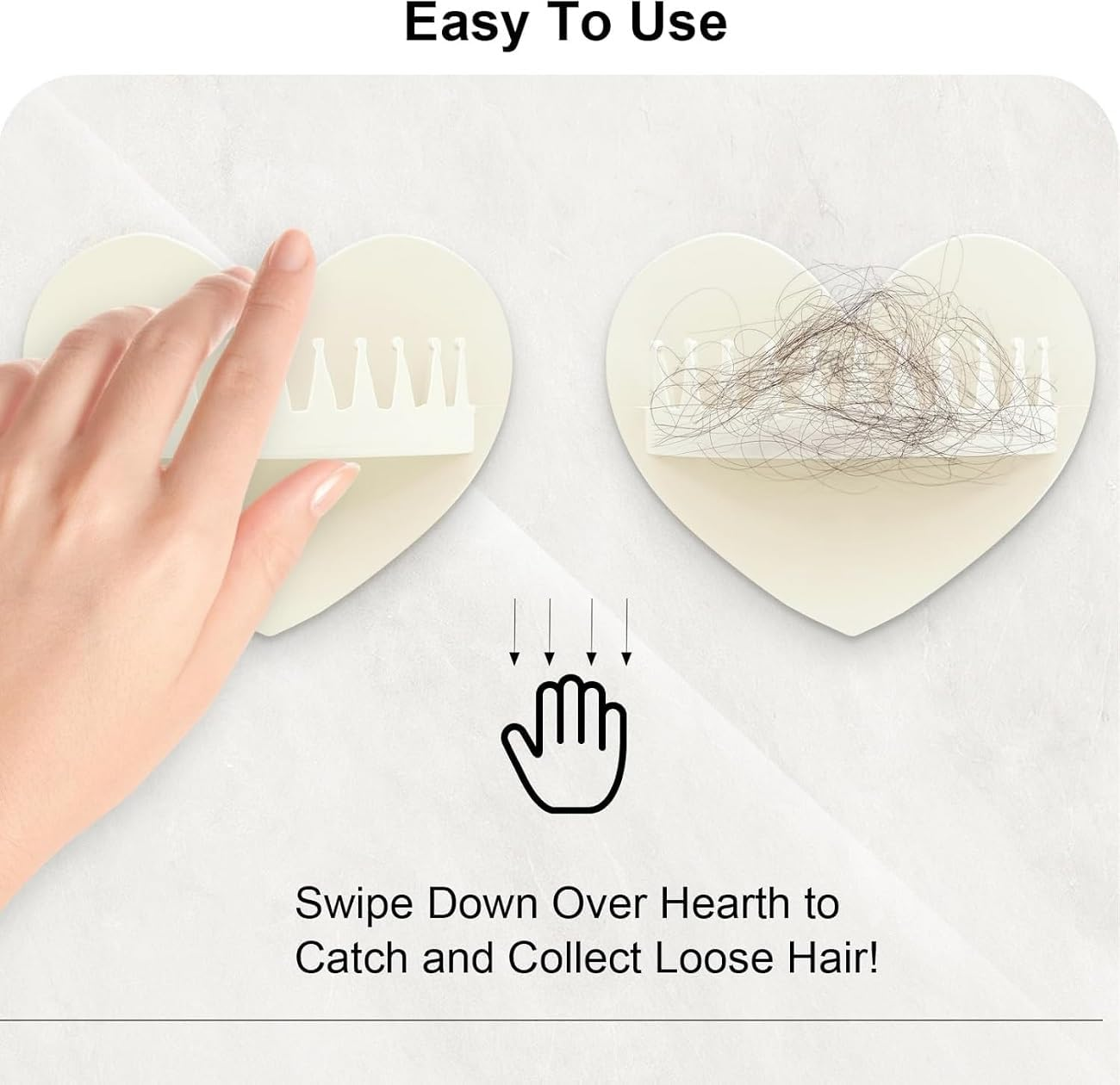 WADY 1Pcs Silicone Wall Hair Collector, Hair Catcher Shower Wall,Shower Drain Hair Catcher with Strong Suction Cup, Reusable Bathroom Hair Trap for Tub & Shower Drain Protection (Black) image number 4