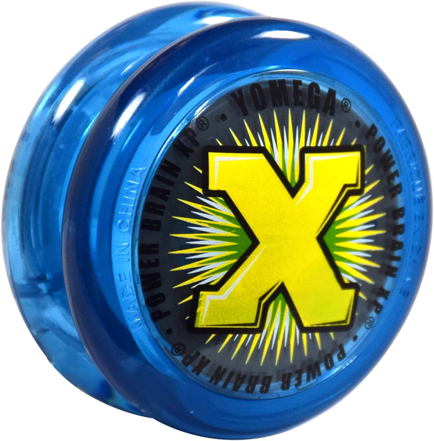 Yomega Power Brain XP Yoyo - Professional Yoyo with a Smart Switch Which Enables Players to Choose between Auto-Return and Manual Styles of Play. + Extra 2 Strings & 3 Month Warranty (Blue)