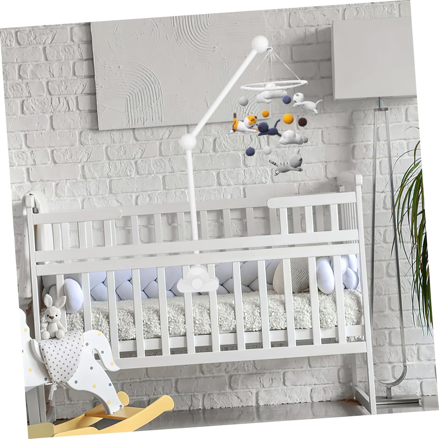 Wooden Crib Mobile Bracket Mobile Arm for Crib Bed Hanger Arm Holder Bell Support image number 2