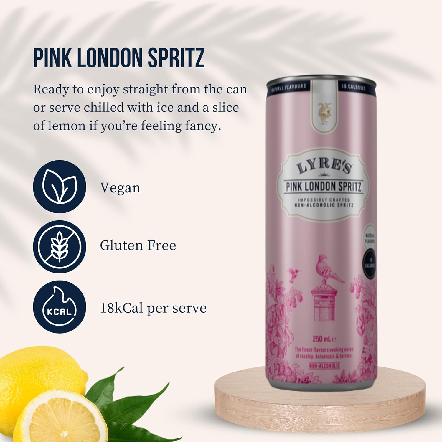 Lyre'S Non-Alcoholic Pink Spritz Ready to Drink, Case of 24 image number 2