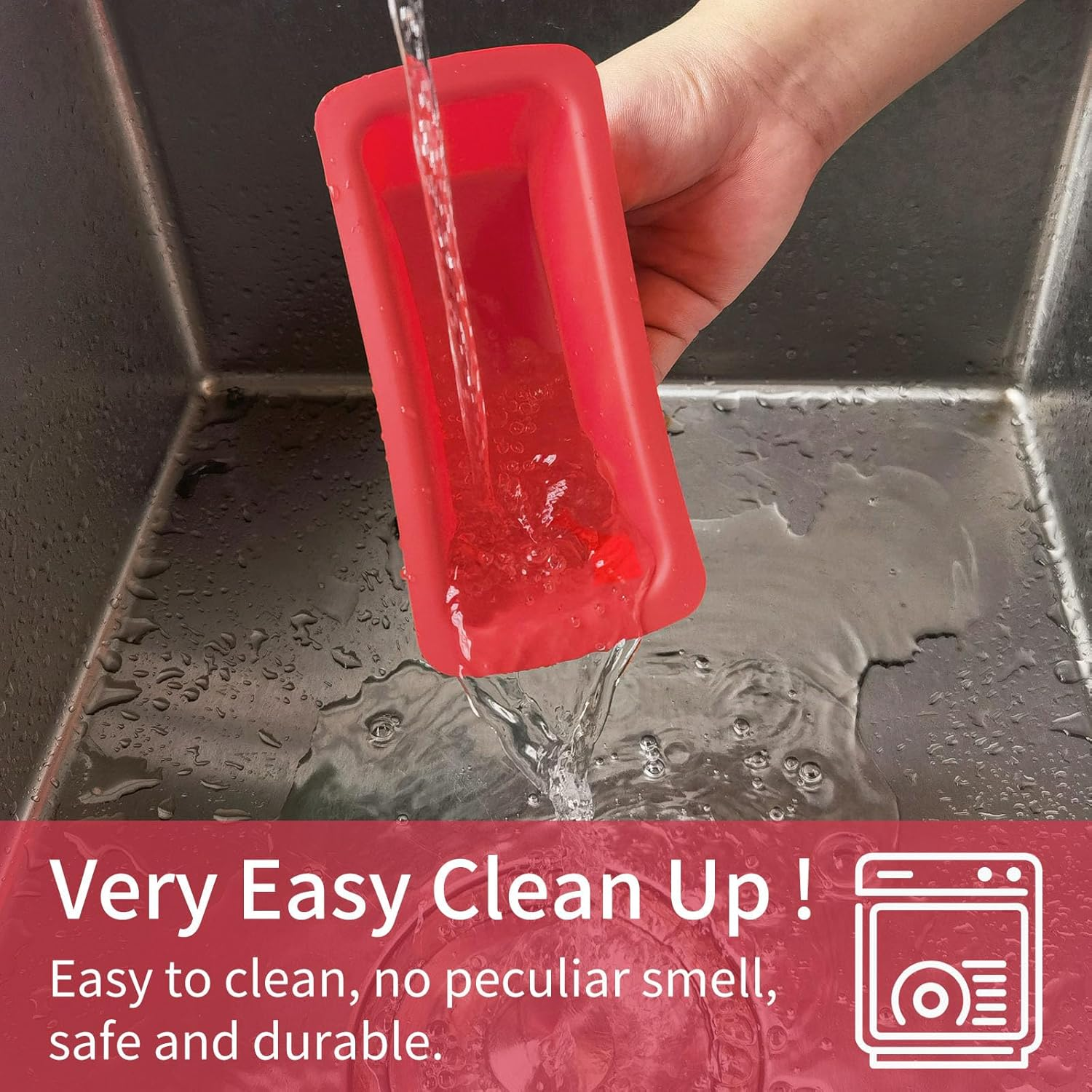 Mini Silicone Loaf Pan Set, 4Pcs Non-Stick Rectangle Silicone Bread Pan, Food Grade Mini Loaf Pans for Baking, Perfect for Bread, Cake, Brownies, Meatloaf, Ideal for Home Baking and Cooking Essentials image number 5