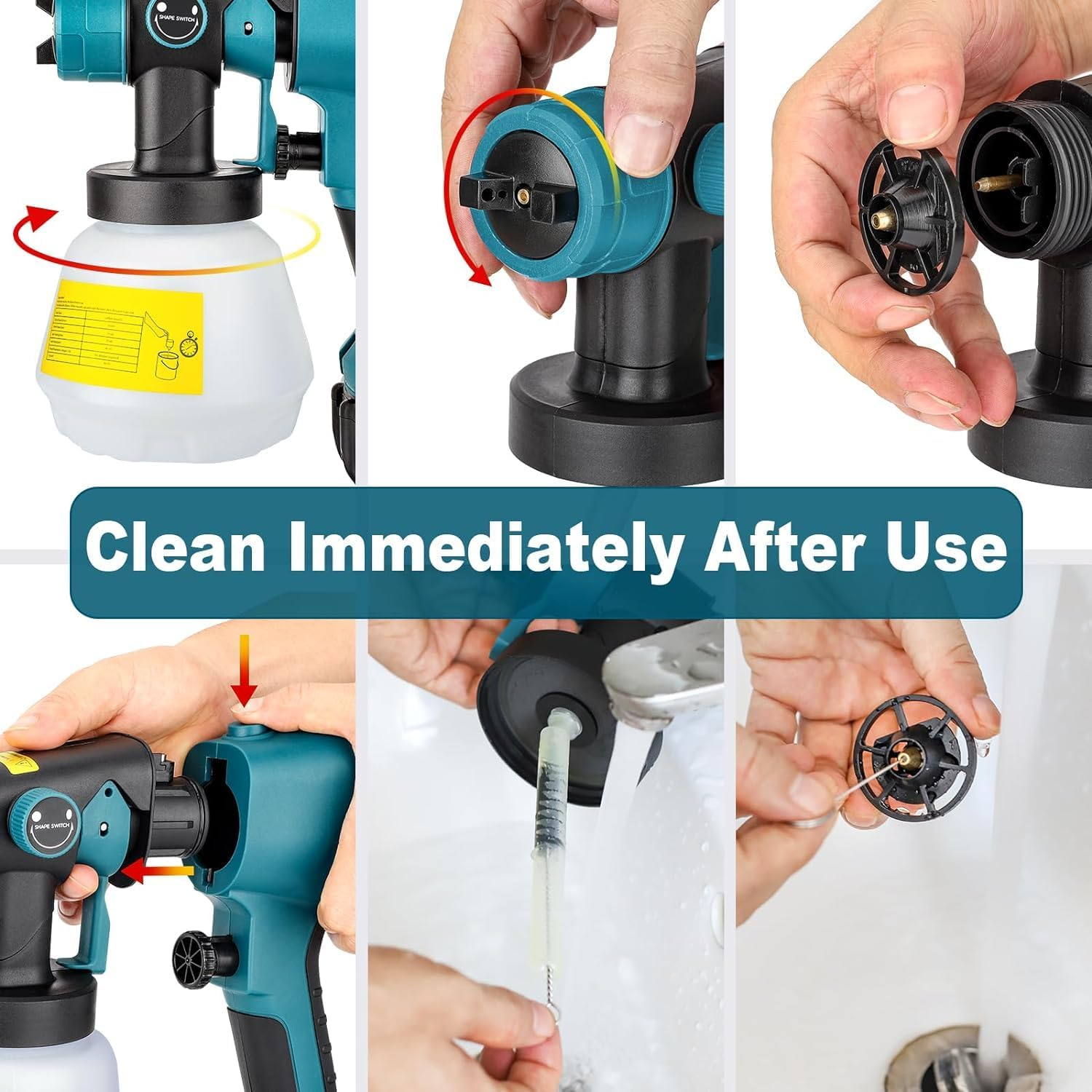 Cordless High Pressure Airless Spray Gun Paint Sprayer for Makita 18V Battery image number 1