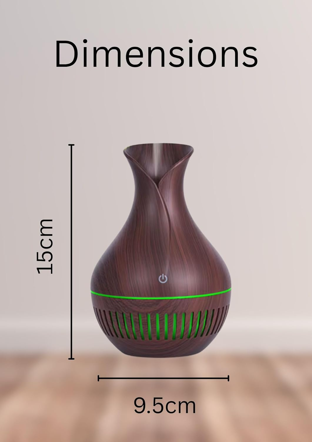 Mini Diffuser Humidifier, Essential Oils Aromatherapy Diffuser, 160Ml Ultrasonic Diffuser, Atomization Humidifier (Dark Wood Grain). No Filter Needed image number 6