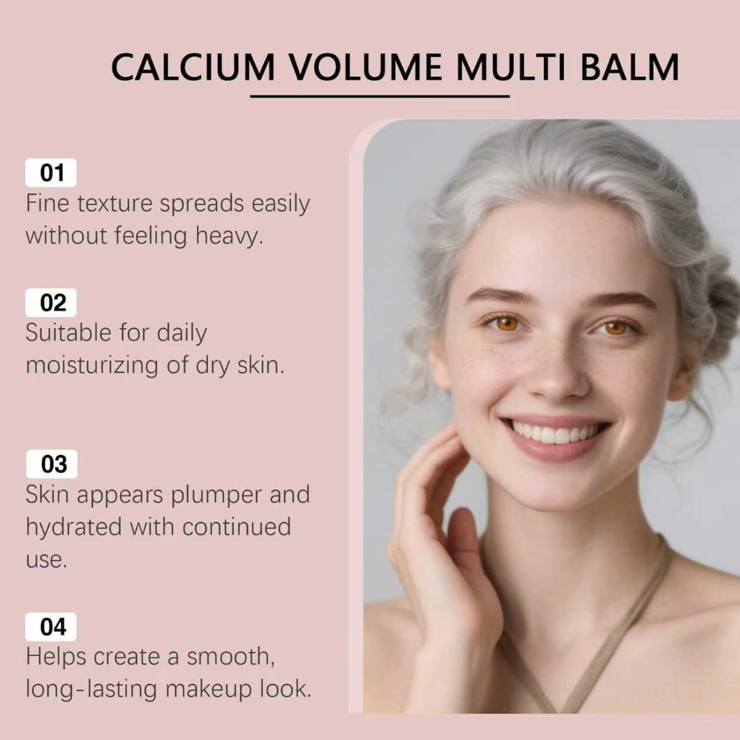 Calcium Multi Balm Stick &ndash; Korean Collagen Moisturizing Stick for Face, Eyes, Neck & Lips &ndash; Anti-Aging Hydrating Vitamin E Balm &ndash; Firming Wrinkle Care Skin Treatment for All Skin Types (2Pcs) - 2Pcs image number 5