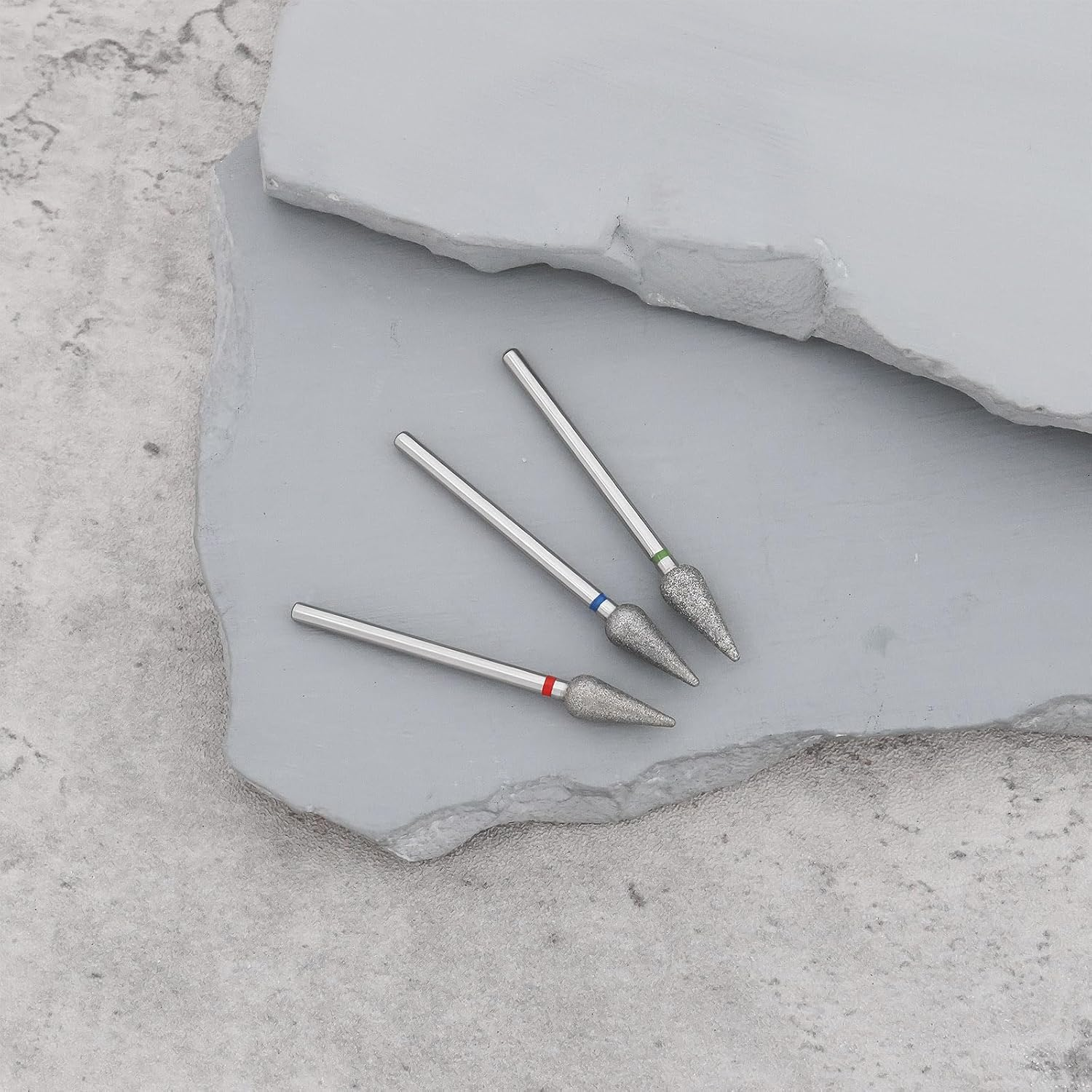 LT Easiyl 3Pcs 2.35Mm Cone Cuticle Diamond Drill Bit Fine Medium Coarse for Nail Drill Nail Polishing image number 6