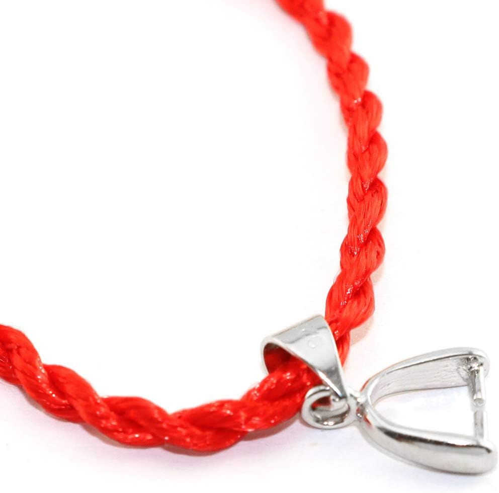 Heyous 2Pcs 925 Sterling Silver Pendant Accessories Jade Pendant Buckle Pinch Clasp for Necklace DIY Jewelry Craft Making 14Mm image number 4