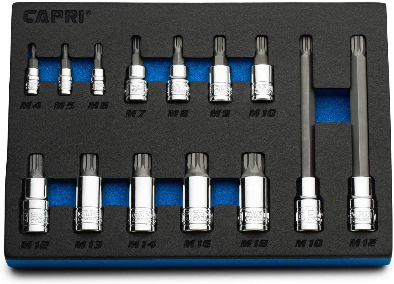 Capri Tools XZN Triple Square Bit Socket Set, 10-Piece (XZN Bit Set/Master) image number 5