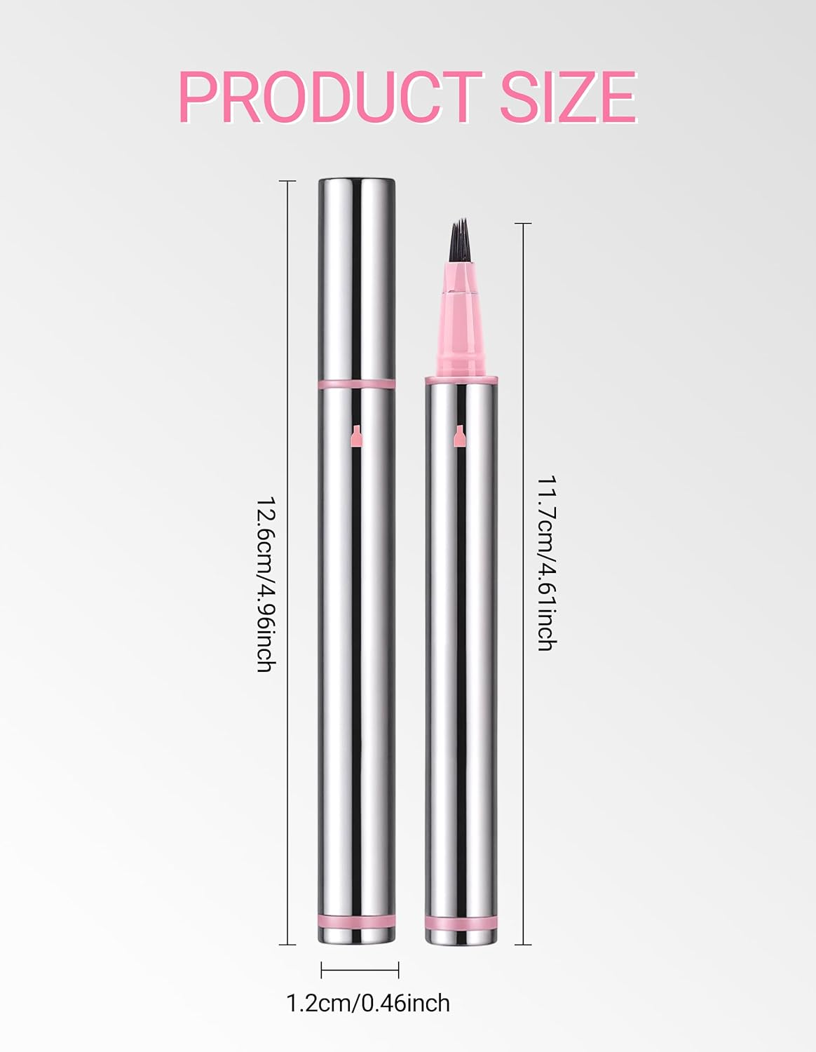 Erinde Waterproof Microblading Eyebrow Pen, Long Lasting Natural Eyebrow Pencil with Ultra-Fine Micro-Fork Tip, Creates Lifelike Hair Strokes, Smudge Proof Liquid Eye Brow Pen for Women Makeup 02# image number 2