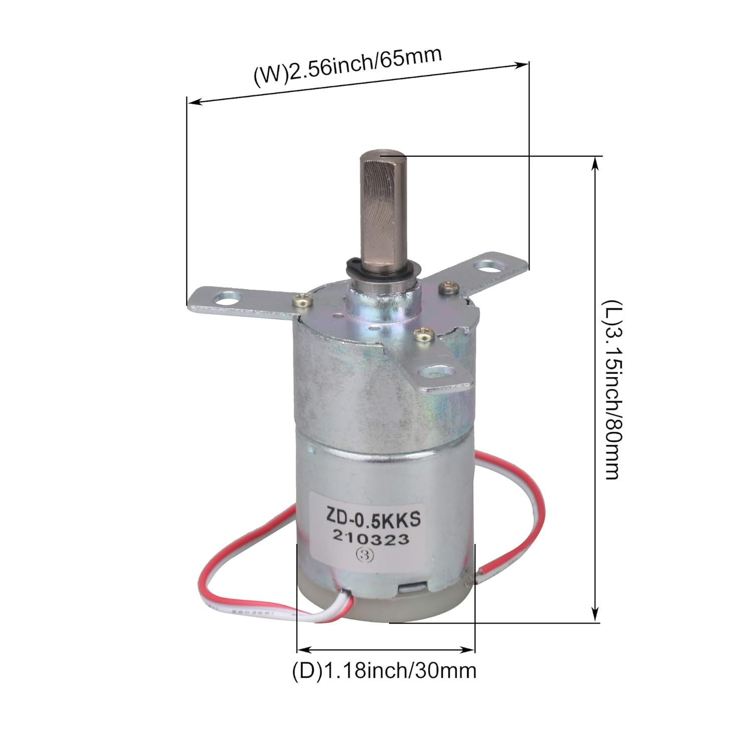 BQLZR High Torque 12V DC 25 RPM Gear-Box Stabilivolt Electric Motor Replacement image number 2