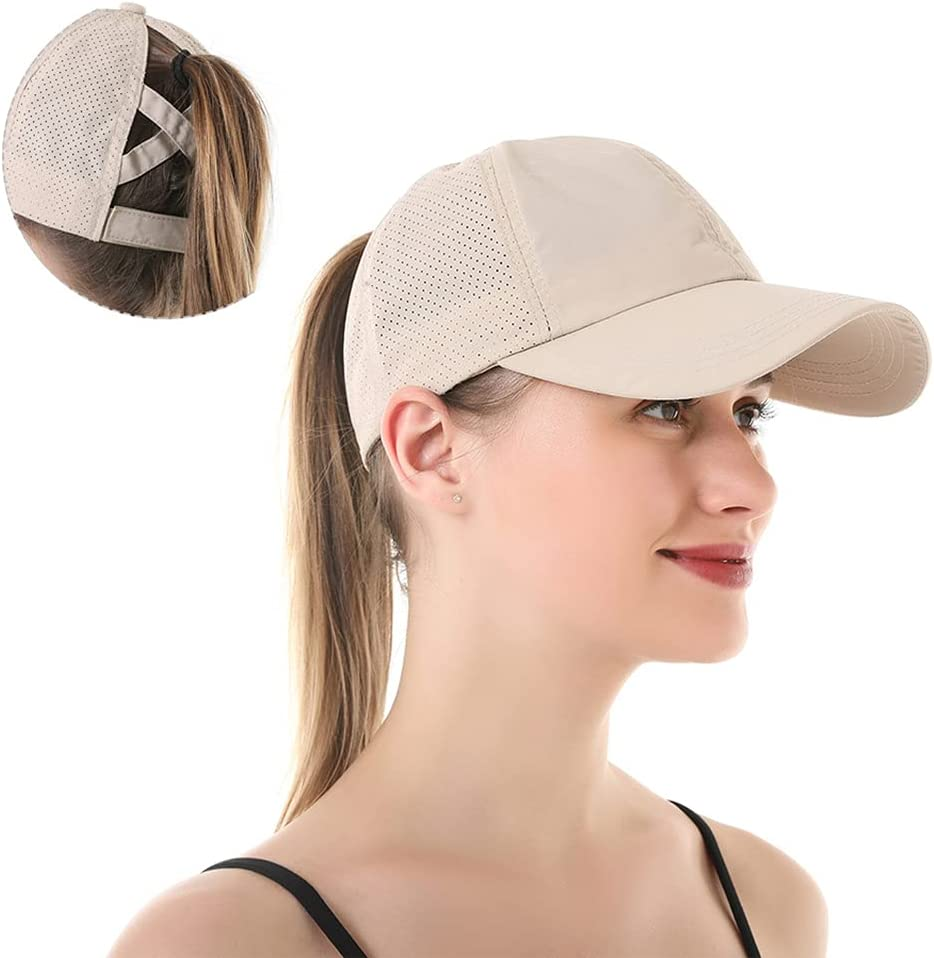 FASHIXD Ponytail Baseball Cap for Women Mesh Quick Dry Baseball Hat with Ponytail Hole image number 6