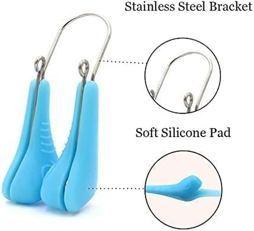 Nose Shaper Lifter Clip, Silicone Beauty up Lifting Soft Safety Pain-Free Silicone Nose Corrector, Bridge Straightener Shrinker for Wide Noses (Blue, One Size) image number 2