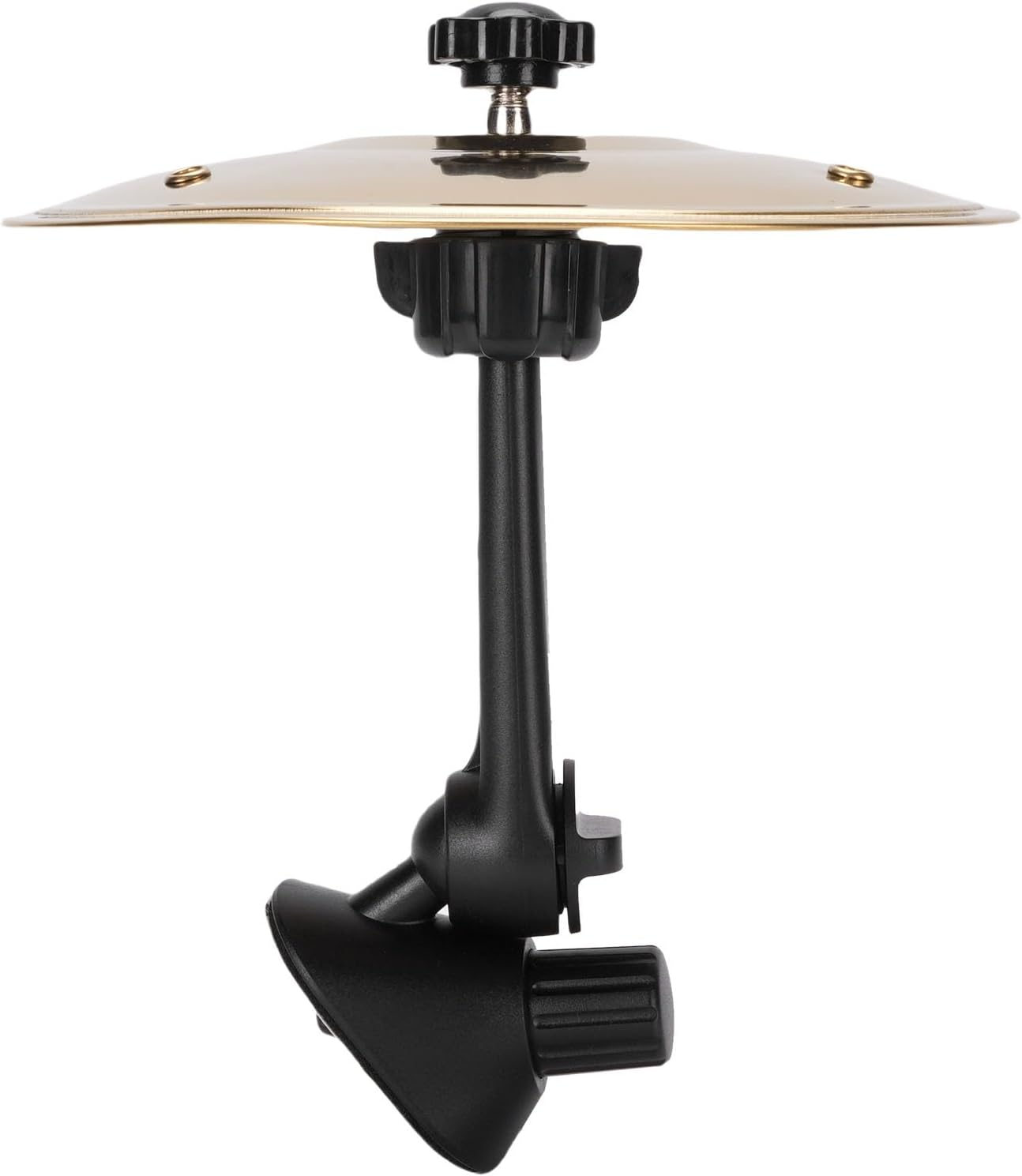 Pomya Car Crash Cymbal, Mini Crisp Tone Practical Stable Car Air Vent Crash Cymbal Clear Metal Resonance for Dash (Gold) - Silver image number 3