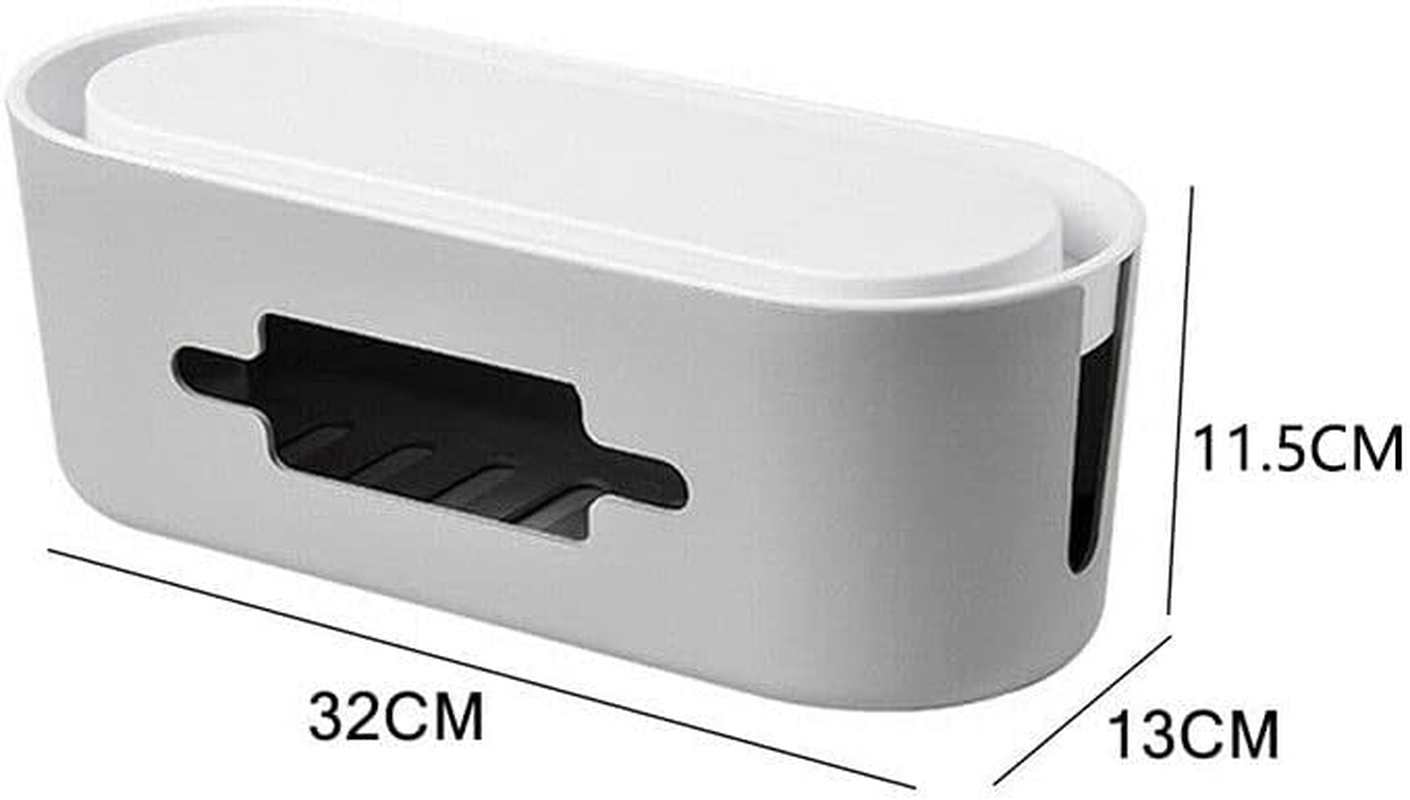 AIMALL Cable Management Box Cable Power Management Storage Box Socket Wire Tidy Organiser Safety Hide Case for Desk TV Computer USB Hub System to Cover and Hide & Power Strips & Cords image number 5