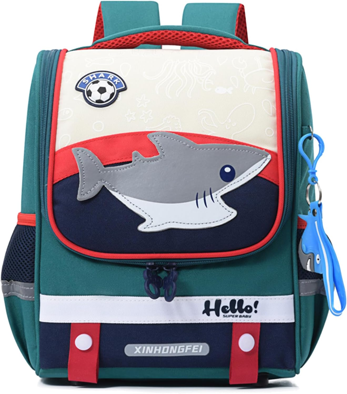 LJCZKA Toddler School Backpack Boys with Chest Strap, Children&rsquo;S Backpack Animal with Reflective Strip Water Resistant for Age 3-6