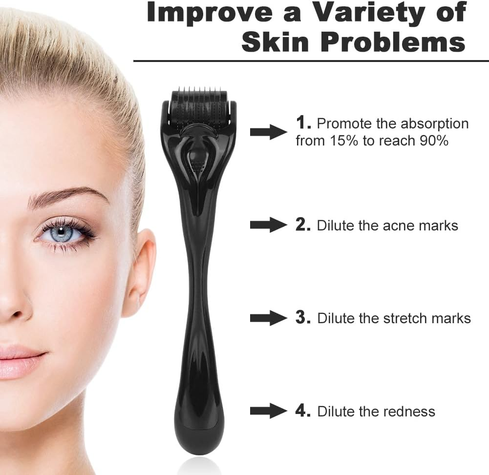 LOPHE Derma Roller, 0.25Mm Microneedle Derma Roller for Men and Women, Professional Microneedling Derma Needling, Micro Needle Roller Facial Wrinkles Hair Loss Stretch Marks Hair Regrowth - 6 In 1 Kit image number 6