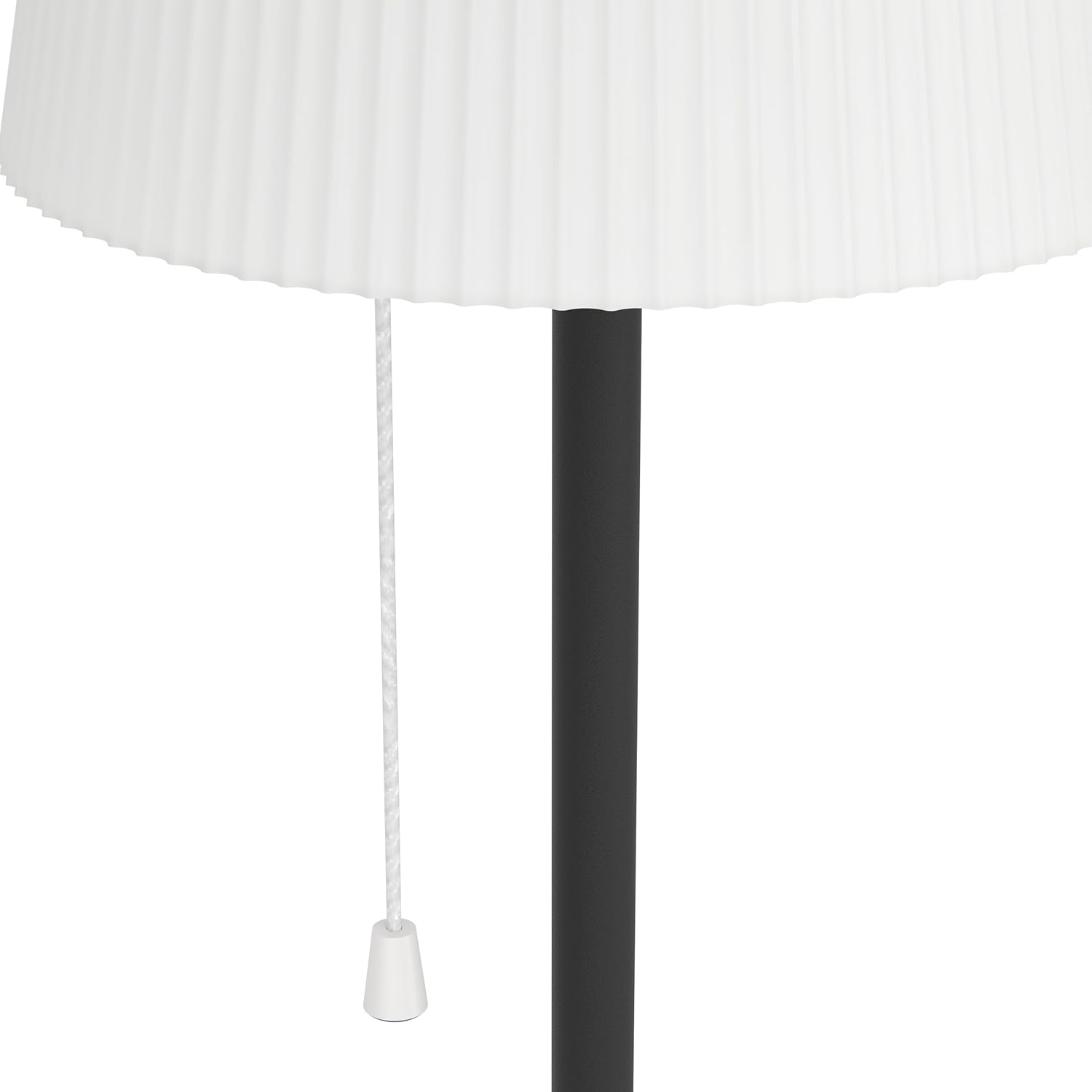 EGLO Scordiano Solar Floor Lamp, Battery Floor Lamp with Pull Switch, Wireless Solar Lamp for Indoor and Outdoor Use, Steel in Black, Plastic in White, Warm White - Cool White, IP44