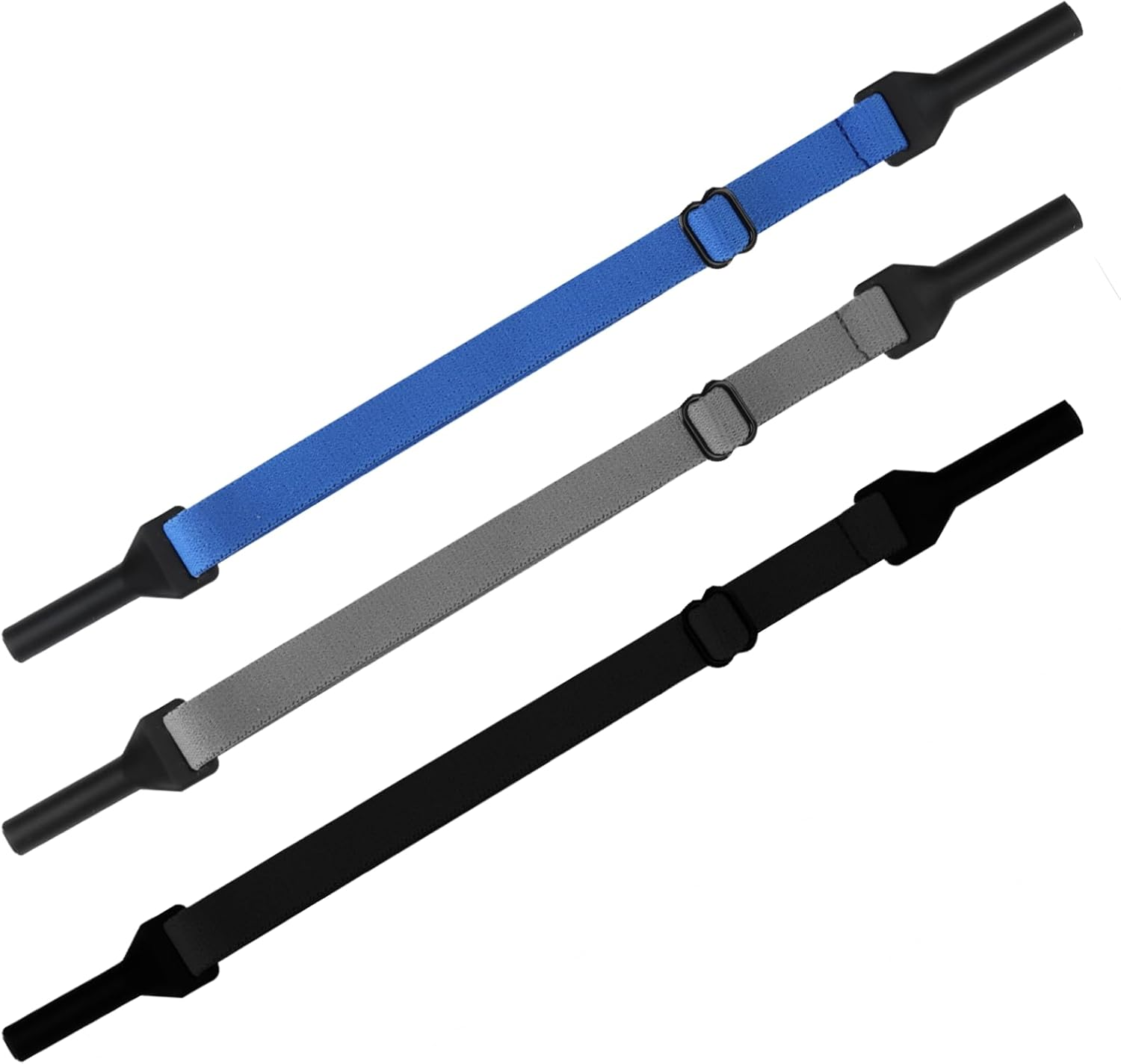 3 Pcs Black Adjustable Glasses Strap, Elasticity Anti-Slip Sport Eye Glasses Strap Suitable for Running Cycling Outdoor Exploration for School-Age Children Sports Enthusiasts